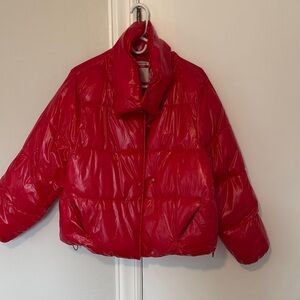Women's Red Puffer Jacket